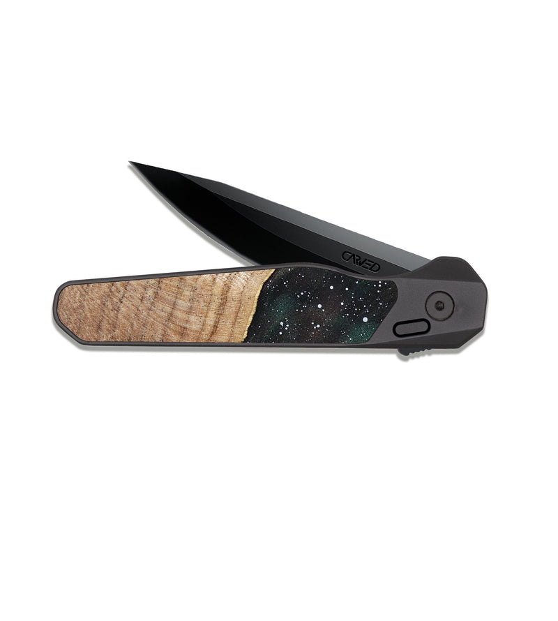 EDC Dark Slate Wood Pocket Knife - Oaklyn (Cosmos, 819306)