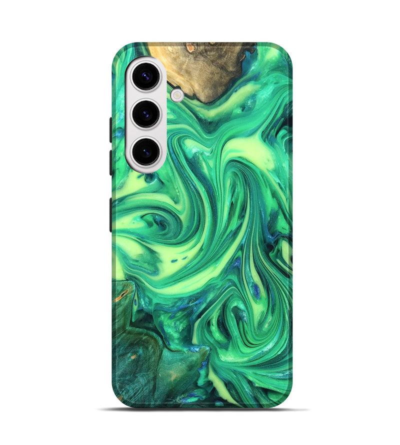 Galaxy S25 Wood Live Edge Phone Case - Zaria (Neon, 819321)