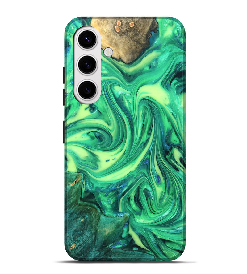Galaxy S25 Plus Wood Live Edge Phone Case - Zaria (Neon, 819321)