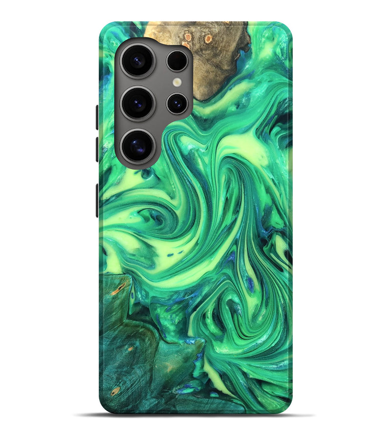 Galaxy S25 Ultra Wood Live Edge Phone Case - Zaria (Neon, 819321)
