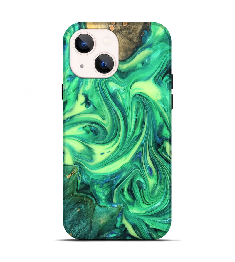 iPhone 13 Wood Live Edge Phone Case - Zaria (Neon, 819321)