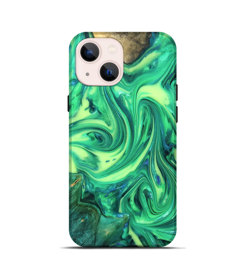 iPhone 13 mini Wood Live Edge Phone Case - Zaria (Neon, 819321)