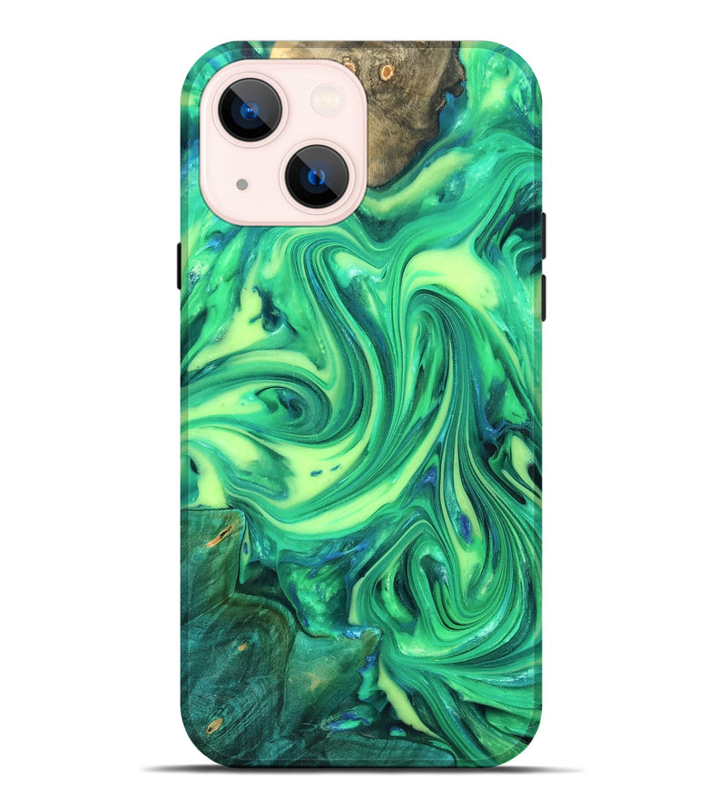 iPhone 14 Plus Wood Live Edge Phone Case - Zaria (Neon, 819321)