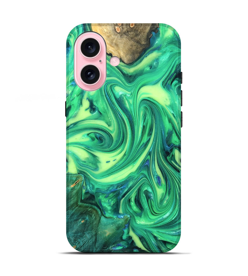 iPhone 17 Wood Live Edge Phone Case - Zaria (Neon, 819321)