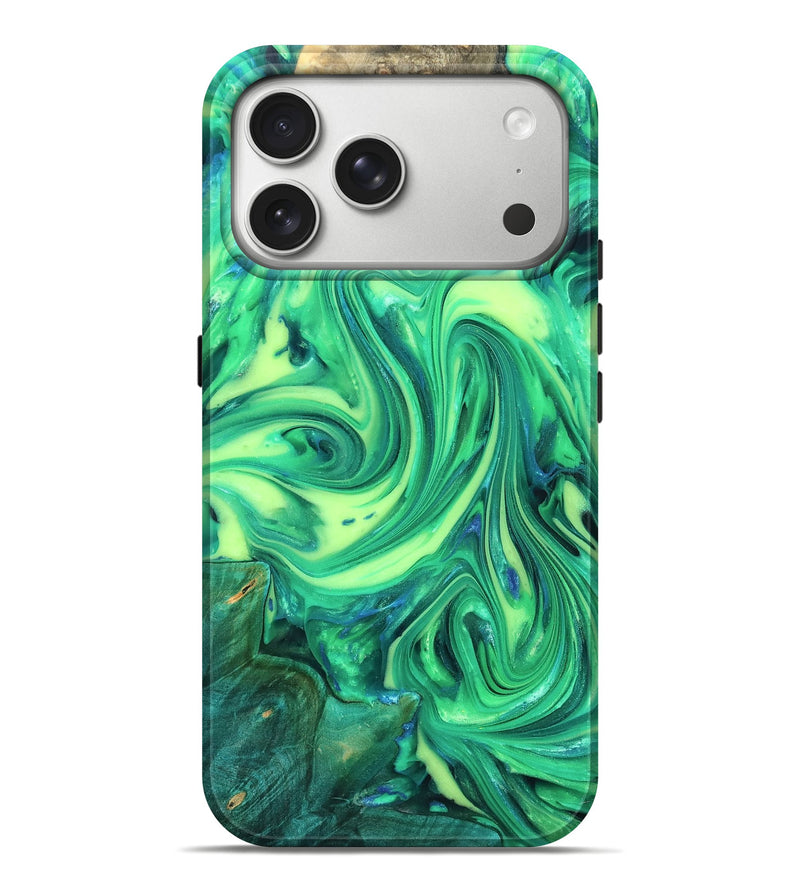 iPhone 17 Pro Max Wood Live Edge Phone Case - Zaria (Neon, 819321)
