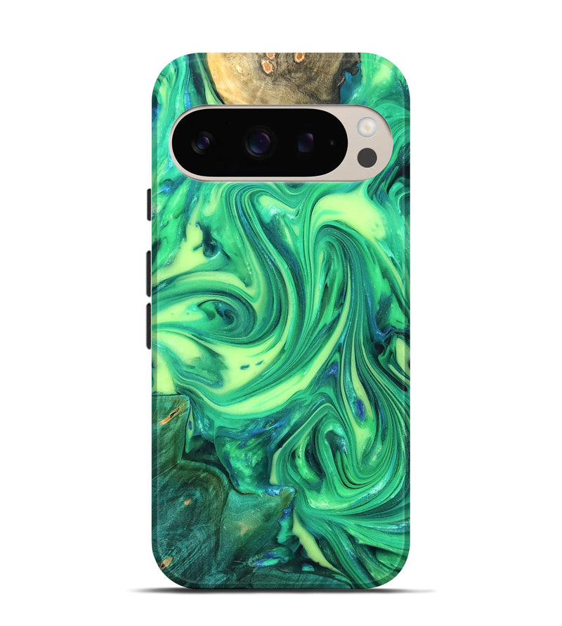 Pixel 9 Pro Wood Live Edge Phone Case - Zaria (Neon, 819321)