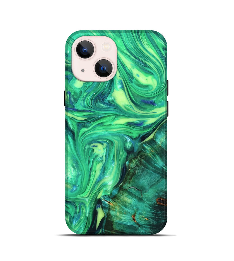 iPhone 13 mini ResinArt Live Edge Phone Case - Zada (Neon, 819323)
