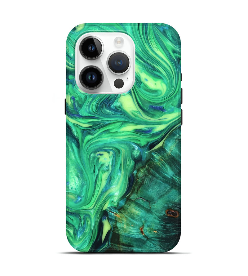 iPhone 15 Pro ResinArt Live Edge Phone Case - Zada (Neon, 819323)