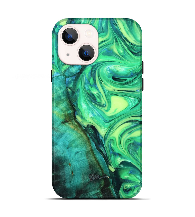 iPhone 13 Wood Live Edge Phone Case - Kyren (Neon, 819325)