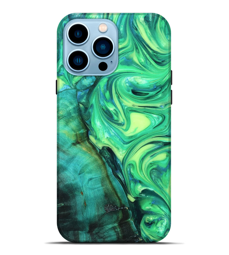 iPhone 14 Pro Max Wood Live Edge Phone Case - Kyren (Neon, 819325)