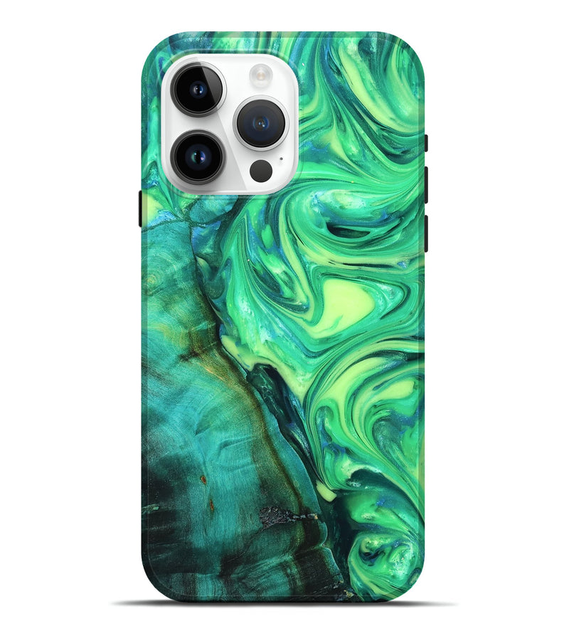 iPhone 15 Pro Max Wood Live Edge Phone Case - Kyren (Neon, 819325)
