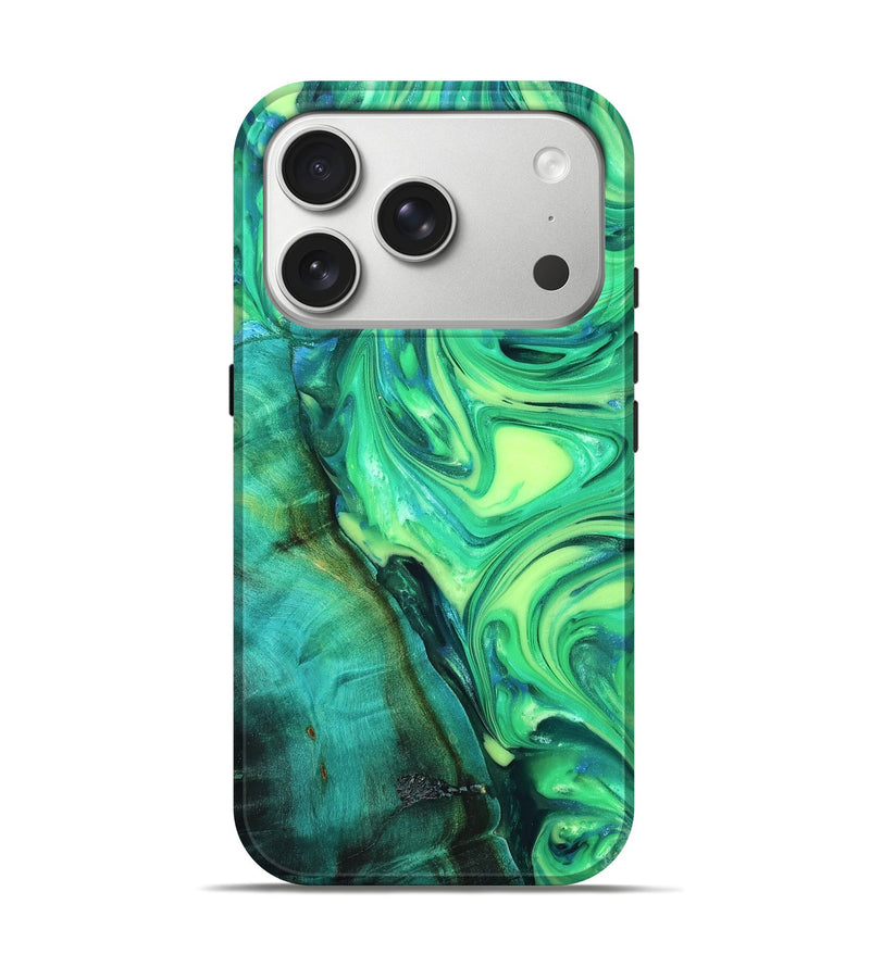 iPhone 17 Pro Wood Live Edge Phone Case - Kyren (Neon, 819325)