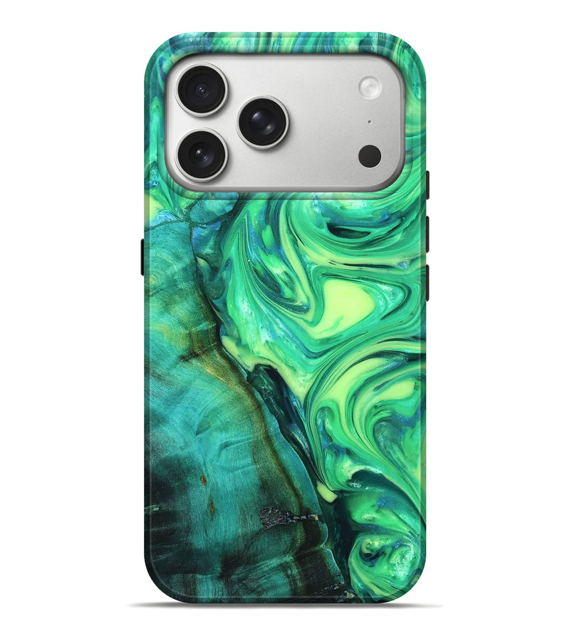 iPhone 17 Pro Max Wood Live Edge Phone Case - Kyren (Neon, 819325)