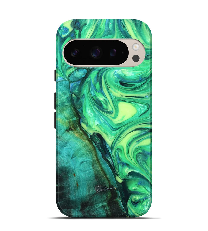 Pixel 9 Wood Live Edge Phone Case - Kyren (Neon, 819325)