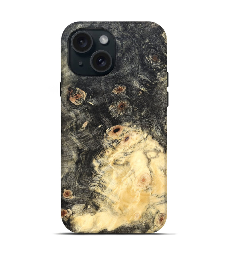iPhone 15 Wood Live Edge Phone Case - Tamie (Wood Burl, 819328)