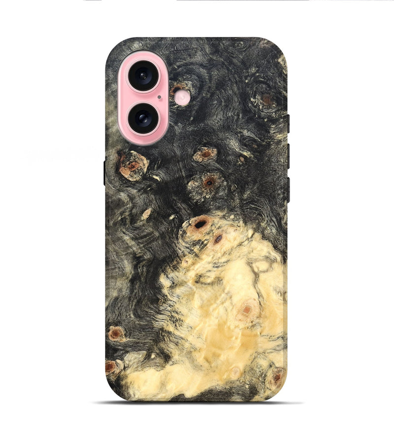 iPhone 16 Wood Live Edge Phone Case - Tamie (Wood Burl, 819328)