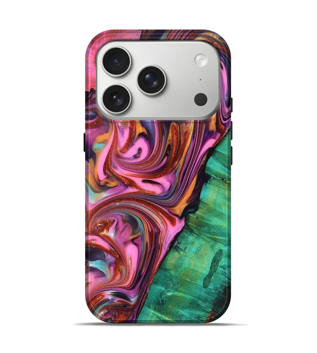 iPhone 17 Pro Wood Live Edge Phone Case - Carissa (Red, 819330)