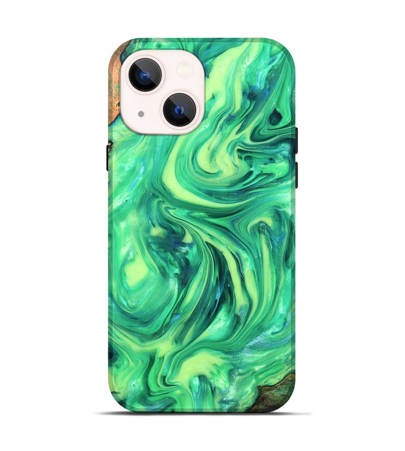 iPhone 14 Wood Live Edge Phone Case - Skyla (Neon, 819331)