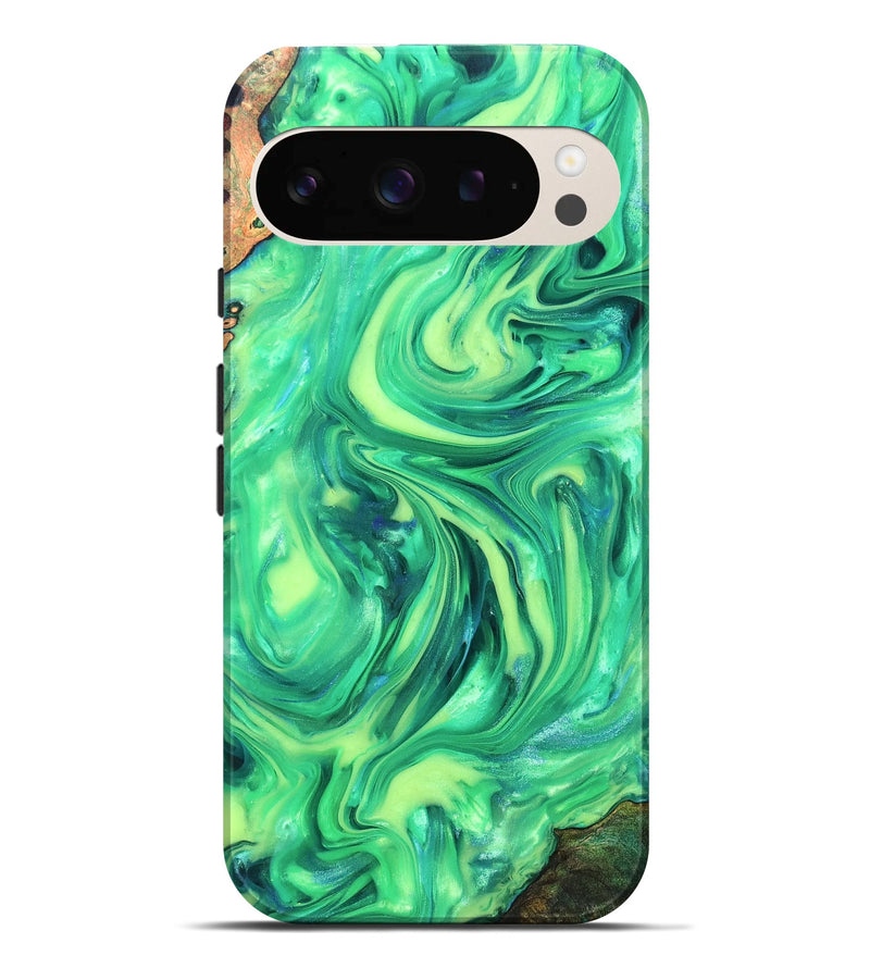 Pixel 9 Pro XL Wood Live Edge Phone Case - Skyla (Neon, 819331)