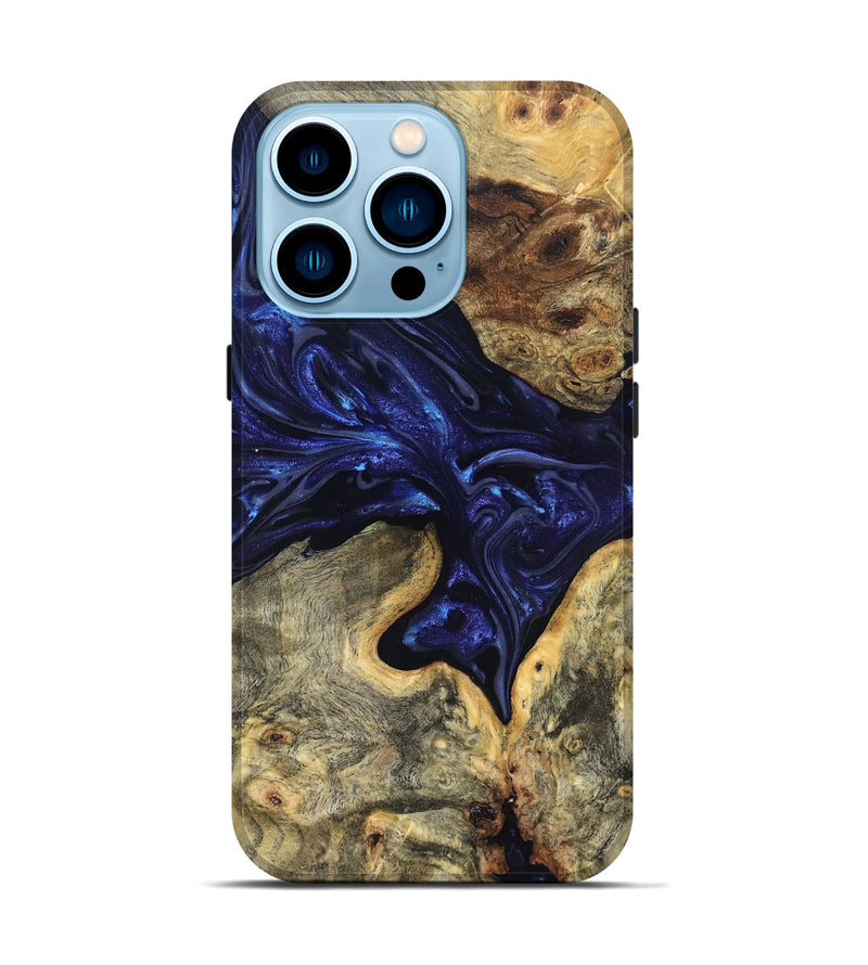 iPhone 14 Pro Wood Live Edge Phone Case - Inaya (Purple, 819334)
