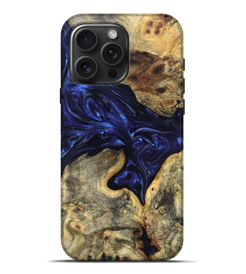 iPhone 16 Pro Max Wood Live Edge Phone Case - Inaya (Purple, 819334)