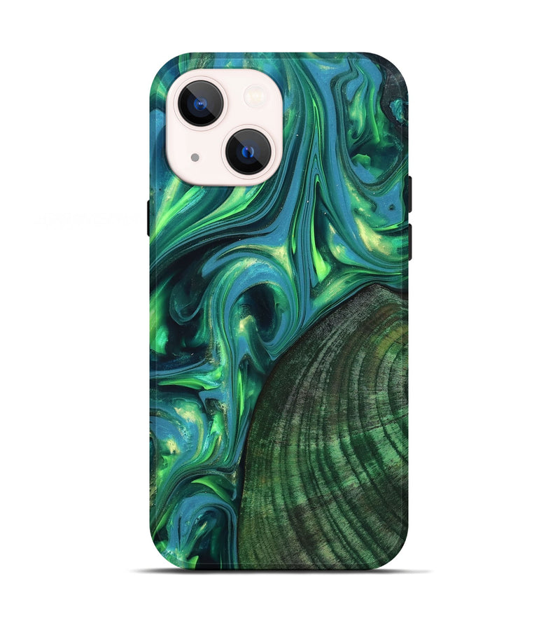 iPhone 13 Wood Live Edge Phone Case - Gus (Neon, 819338)