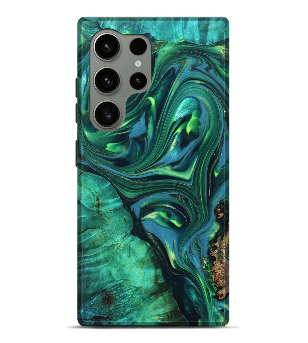 Galaxy S24 Ultra ResinArt Live Edge Phone Case - Emersyn (Green, 819339)