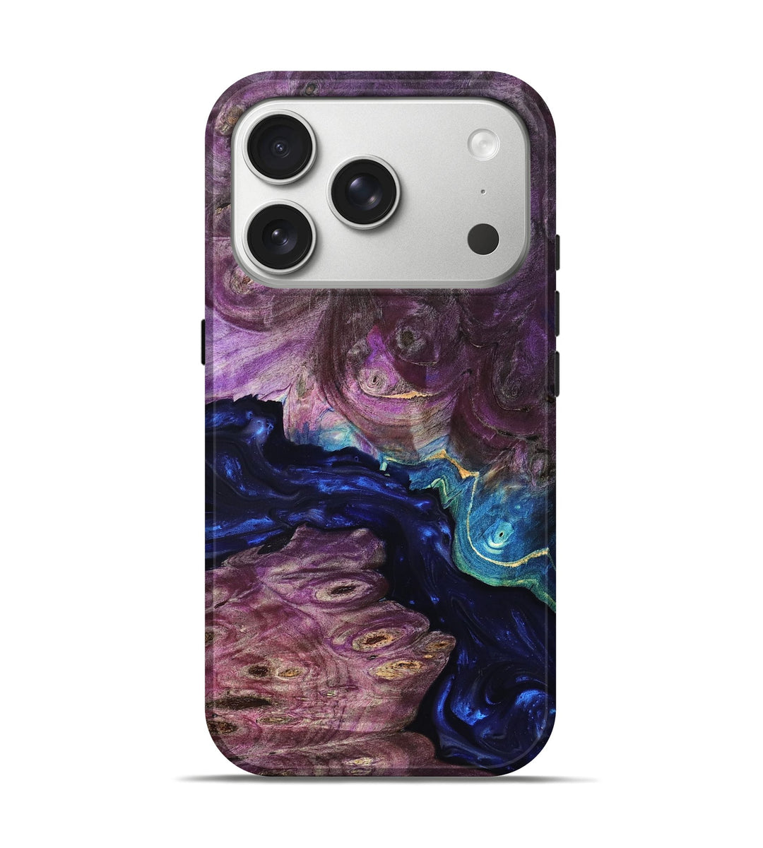 iPhone 17 Pro Wood Live Edge Phone Case - Tracie (Purple, 819343)