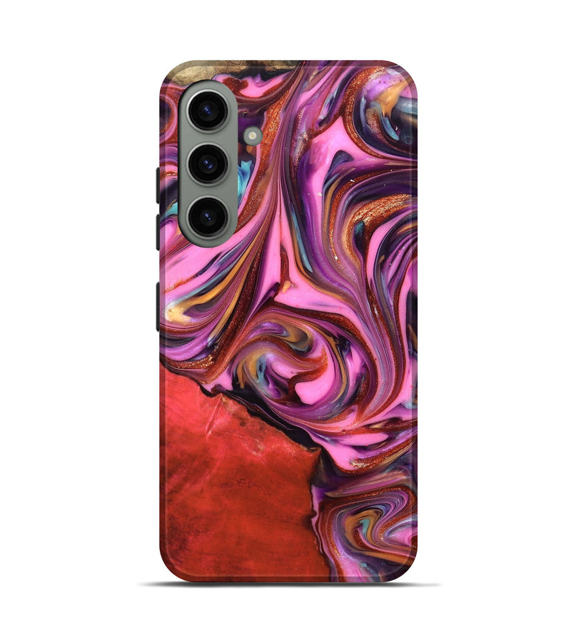 Galaxy S24 Wood Live Edge Phone Case - Elvin (Red, 819348)
