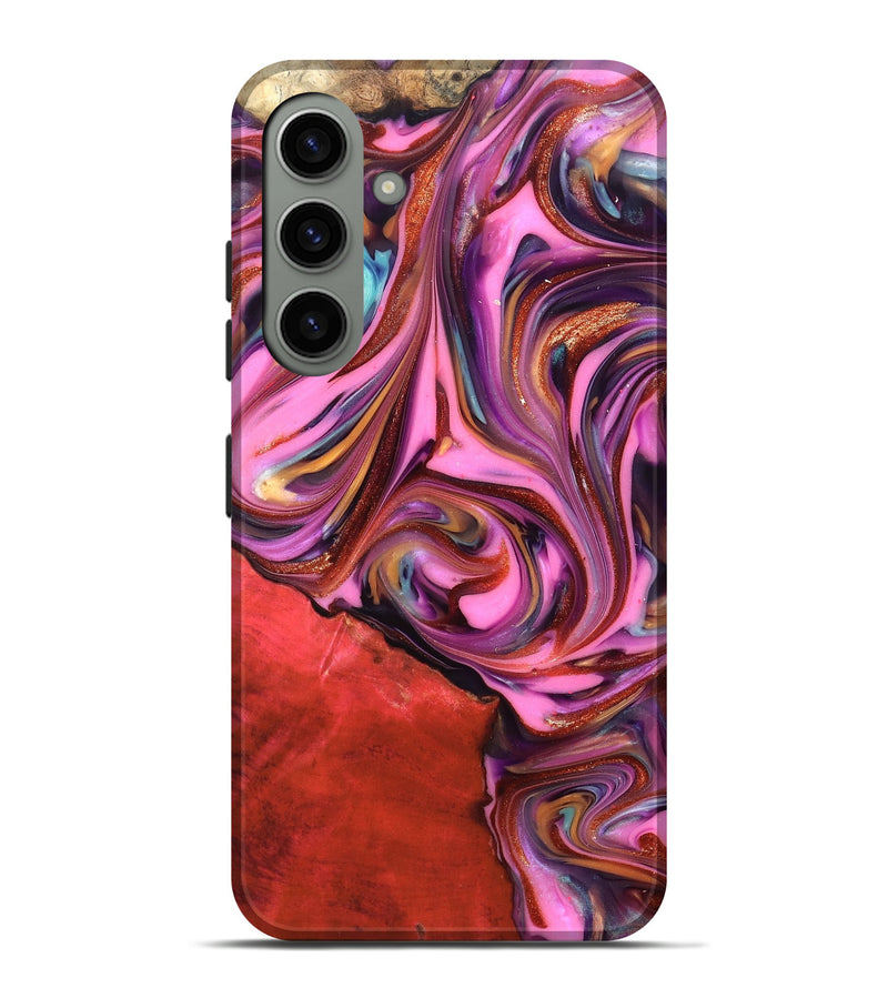 Galaxy S24 Plus Wood Live Edge Phone Case - Elvin (Red, 819348)