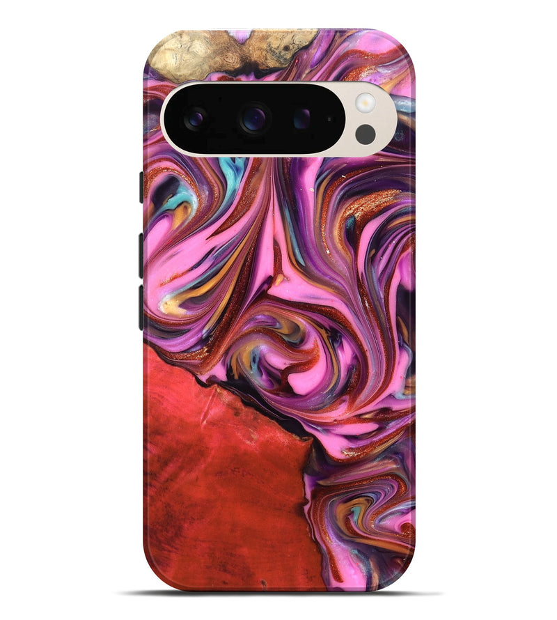 Pixel 10 Pro XL Wood Live Edge Phone Case - Elvin (Red, 819348)