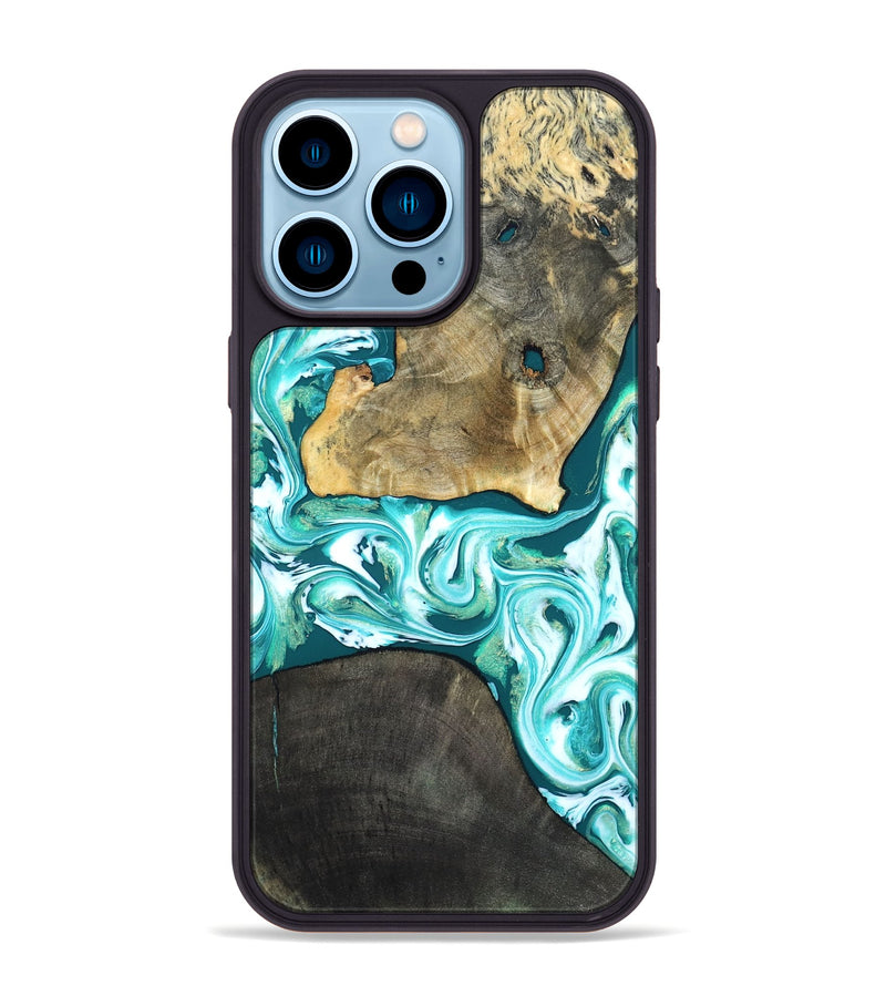 iPhone 14 Pro Max Wood Phone Case - Brooks (Green, 819352)