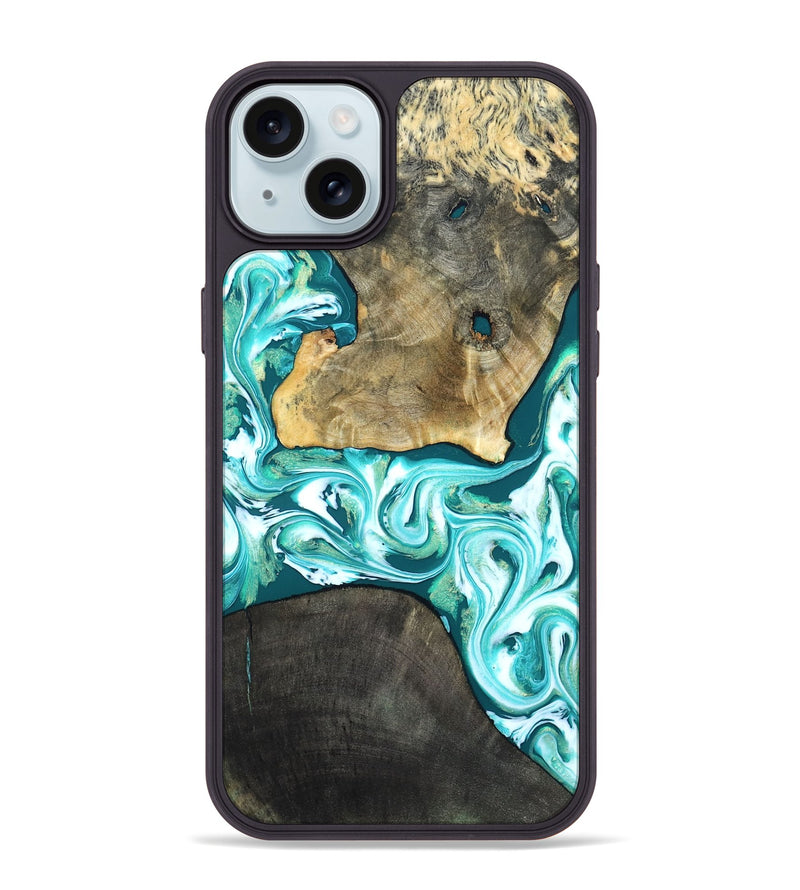 iPhone 15 Plus Wood Phone Case - Brooks (Green, 819352)