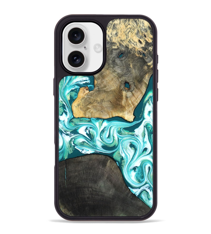 iPhone 16 Plus Wood Phone Case - Brooks (Green, 819352)