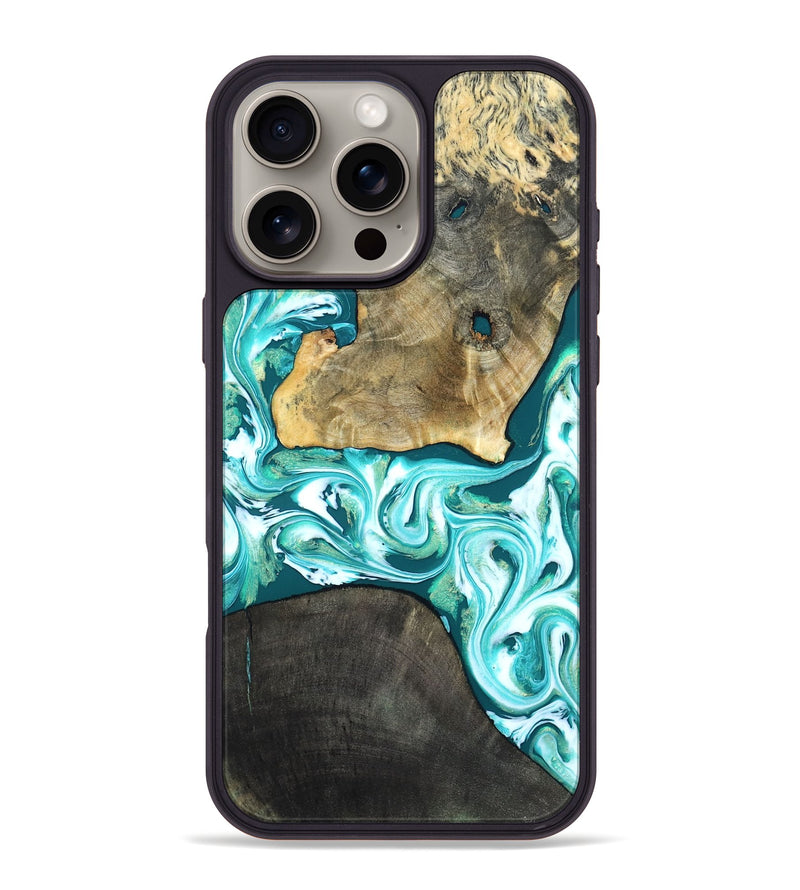 iPhone 16 Pro Max Wood Phone Case - Brooks (Green, 819352)