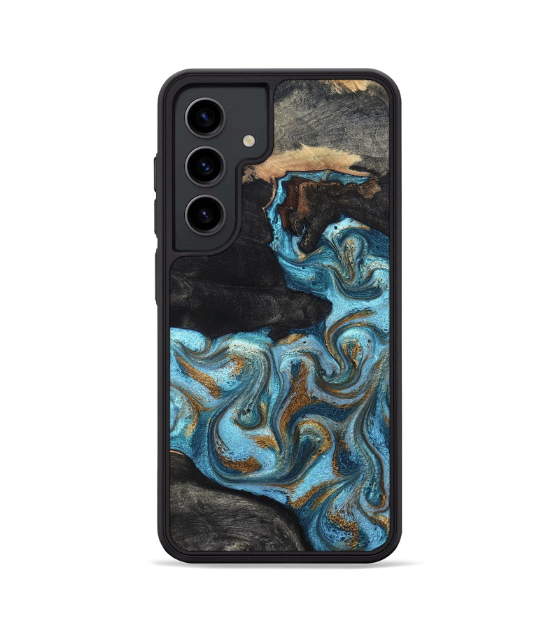 Galaxy S24 Wood Phone Case - Alden (Teal & Gold, 819355)