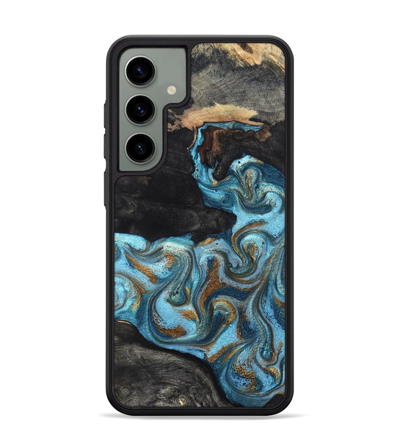 Galaxy S24 Plus Wood Phone Case - Alden (Teal & Gold, 819355)