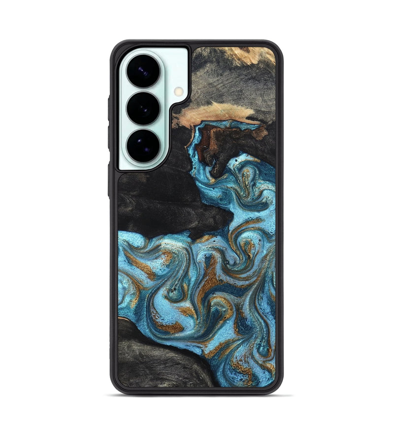 Galaxy S26 Plus Wood Phone Case - Alden (Teal & Gold, 819355)
