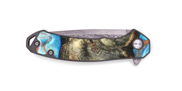 EDC Wood Pocket Knife - Meagan (Teal & Gold, 819356)