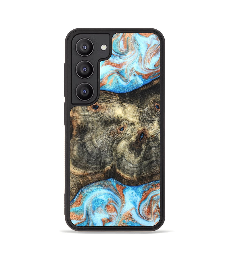 Galaxy S23 Wood Phone Case - Meagan (Teal & Gold, 819356)