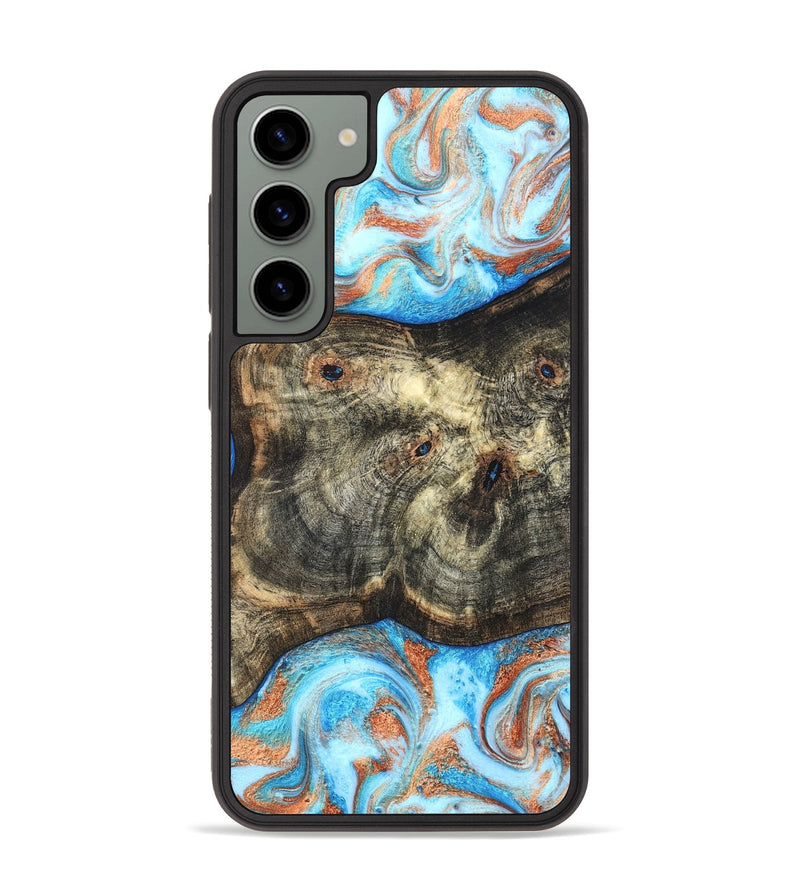 Galaxy S23 Plus Wood Phone Case - Meagan (Teal & Gold, 819356)