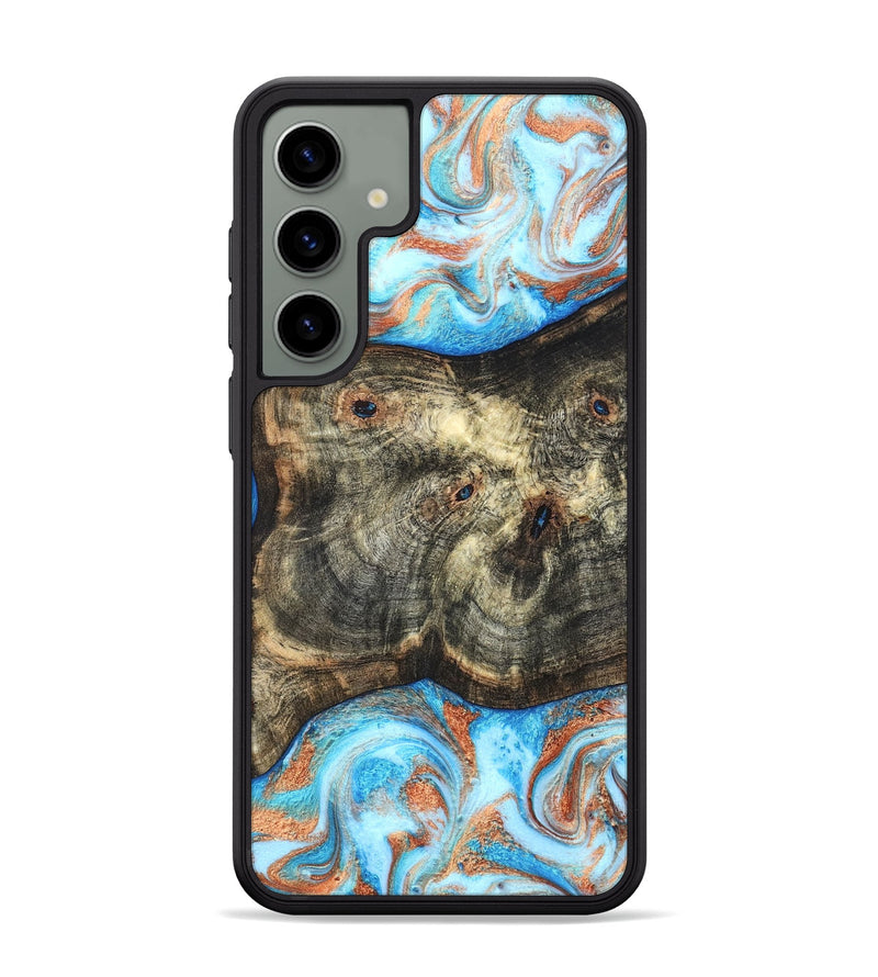 Galaxy S24 Plus Wood Phone Case - Meagan (Teal & Gold, 819356)