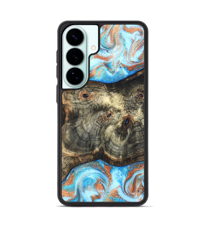 Galaxy S26 Plus Wood Phone Case - Meagan (Teal & Gold, 819356)
