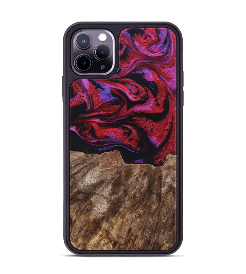 iPhone 11 Pro Max Wood Phone Case - Otto (Red, 819360)