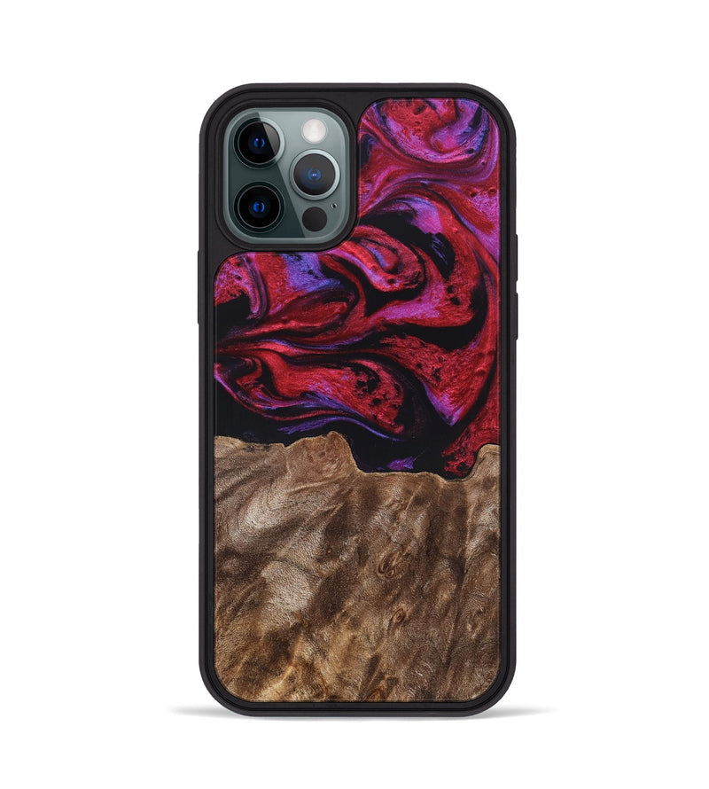 iPhone 12 Pro Wood Phone Case - Otto (Red, 819360)
