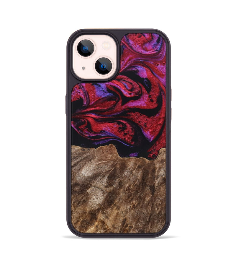 iPhone 14 Wood Phone Case - Otto (Red, 819360)
