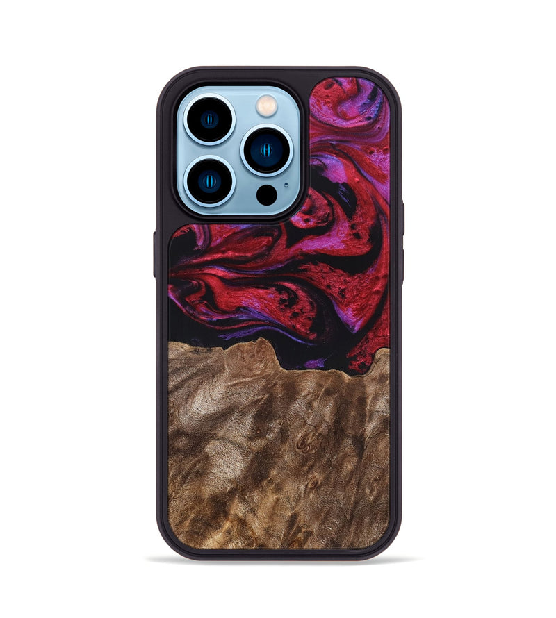iPhone 14 Pro Wood Phone Case - Otto (Red, 819360)