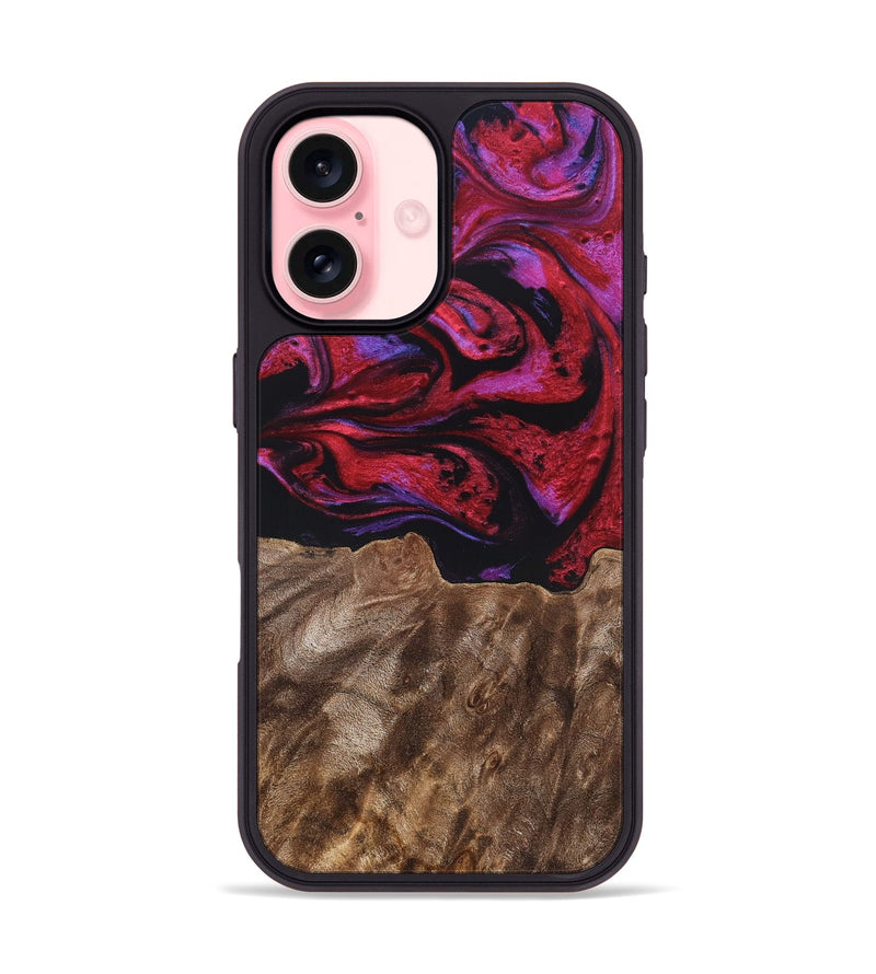 iPhone 16 Wood Phone Case - Otto (Red, 819360)
