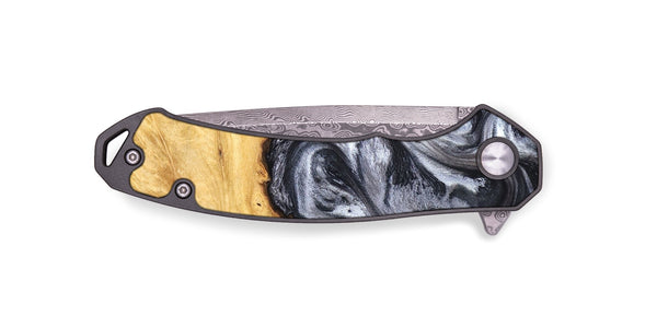 EDC Wood Pocket Knife - Coral (Black & White, 819363)