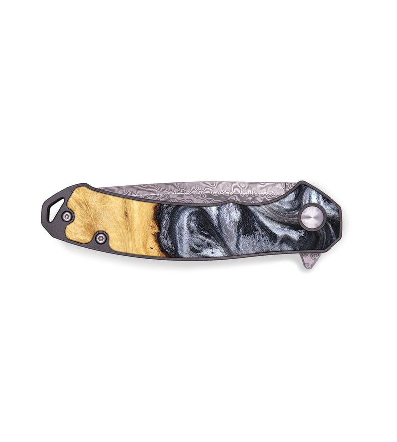 EDC Wood Pocket Knife - Coral (Black & White, 819363)